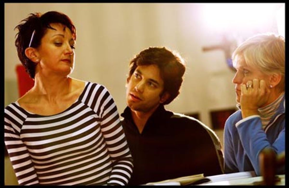 Caroline O'Connor, Adam Garcia and Lucy Schaufer at 